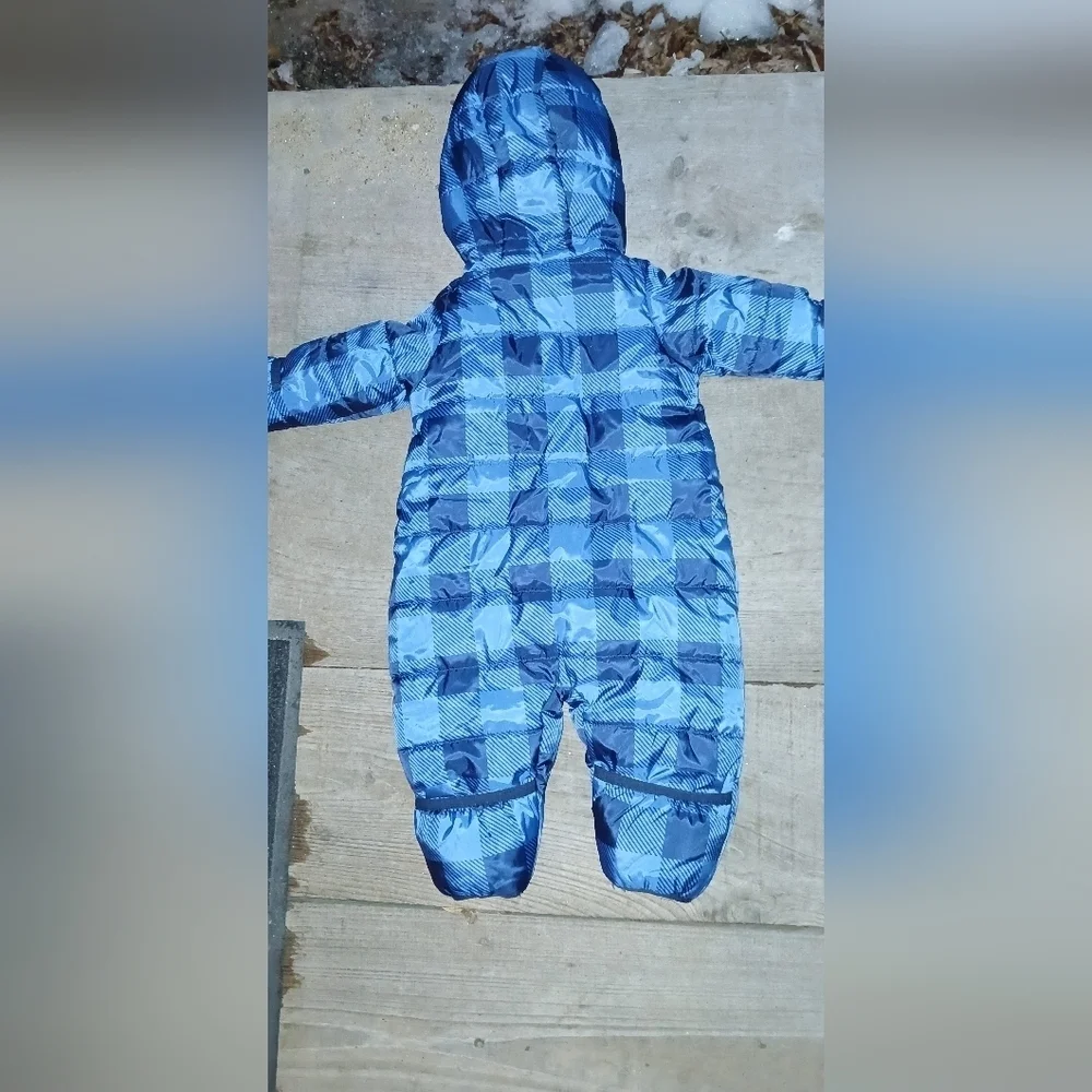 Navy Blue Eddie Bauer Fleece Lined Hooded Puffer INFANT 0/3Months Baby